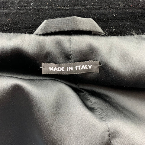 GIORGIO ARMANI Soho Size 40 Black Velvet Notch Lapel Sport Coat
