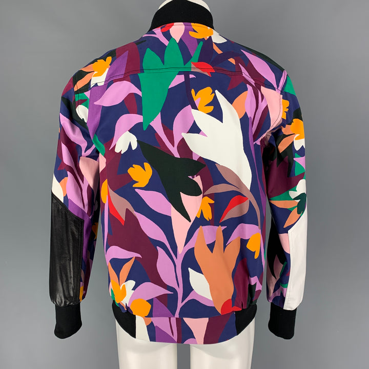 PRABAL GURUNG Size XS Multi-Color Cotton Blend Bomber Jacket