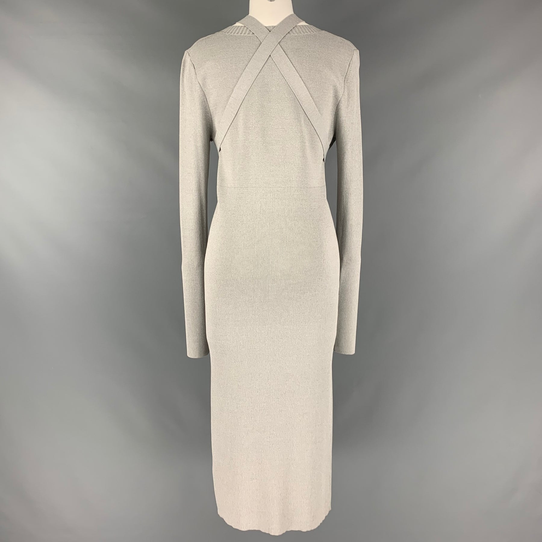 DION LEE Size M Grey Viscose Blend Midi Mid-Calf Dress – Sui Generis  Designer Consignment