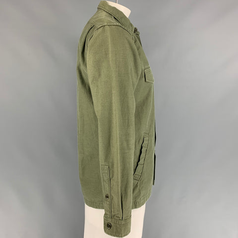DELUXE Size XL Olive Cotton Military Jacket