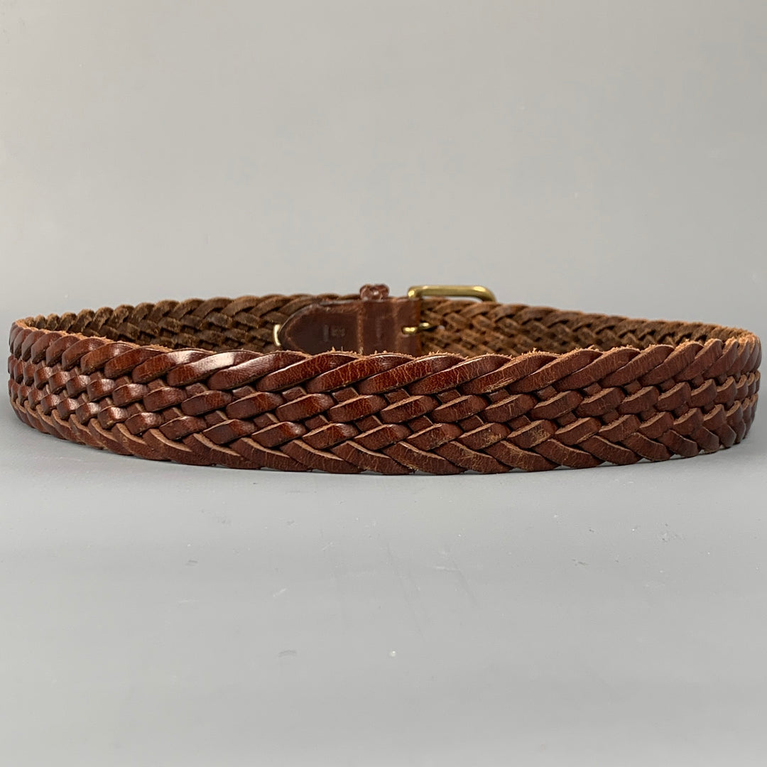 POLO by RALPH LAUREN Size 36 Brown Woven Leather Belt