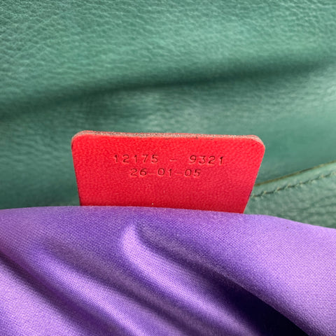 ETRO Green Mixed Leathers Top Handles Handbag