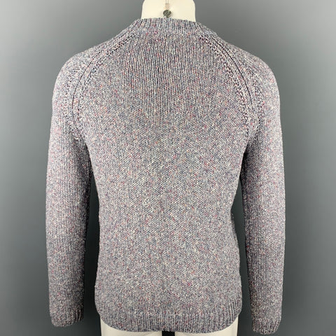 LOUIS VUITTON Size S Light Gray Melange Cotton / Polyamide Raglan Sweater