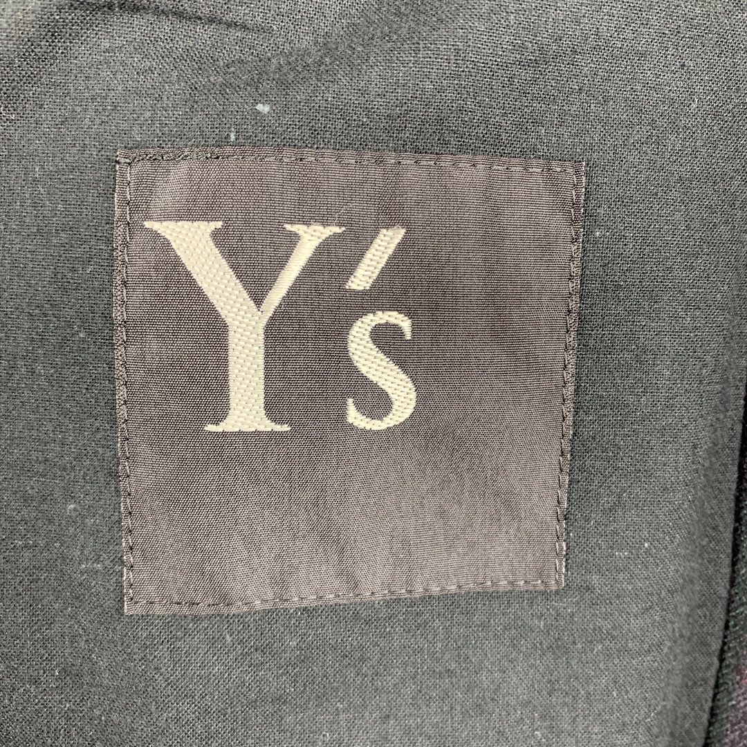 Y's by YOHJI YAMAMOTO Taille M Trench-Coat en laine rayé charbon et marine