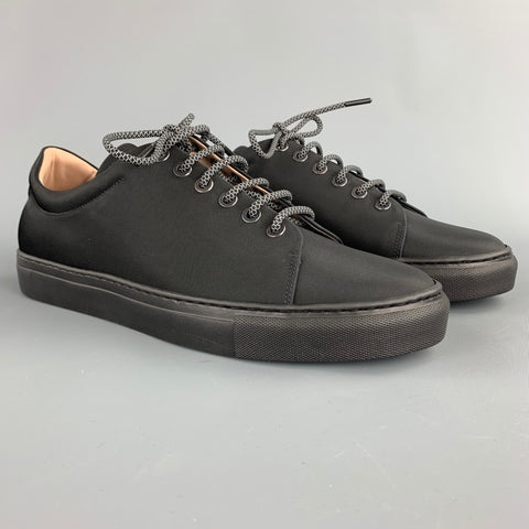 THEORY Size 8 Black Nylon Trainer Sneakers