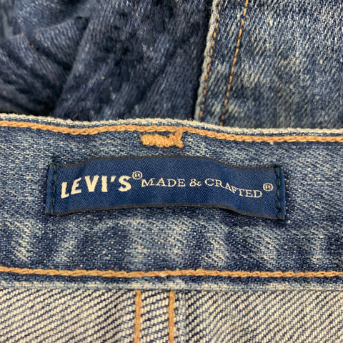 LEVI'S MADE & CRAFTED Size 32 Indigo Embroidery Cotton Jeans