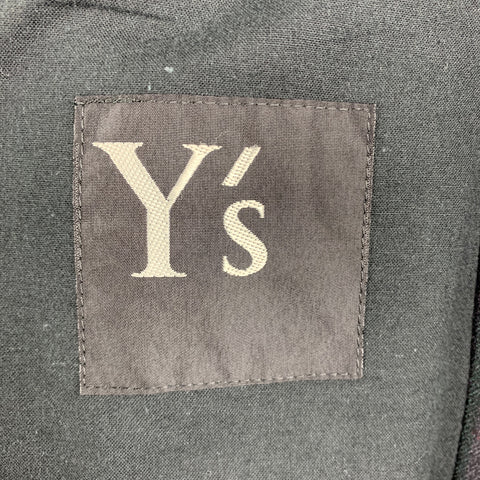 Y's by YOHJI YAMAMOTO Chest Size M Charcoal Stripe Wool Trench Coat