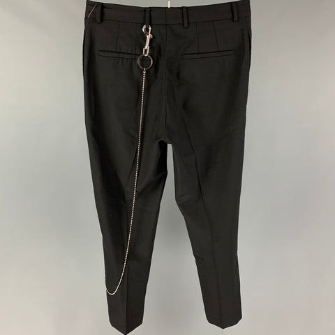 CMMN SWND Size 30 Black Wool Zip Fly Dress Pants