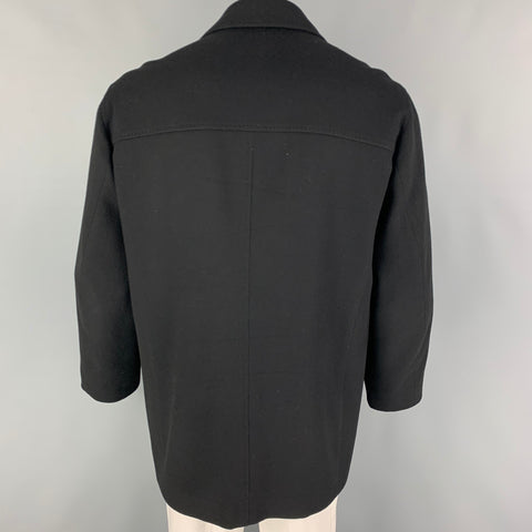 ERMENEGILDO ZEGNA Size 42 Black Cashmere Single Breasted Jacket
