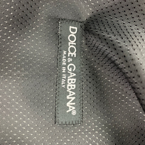 DOLCE & GABBANA Size 38 Grey Burgundy Polka Dot Virgin Wool 3 Piece Suit
