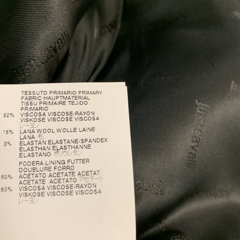 JUST CAVALLI Size 40 Black Double Breasted Notch Lapel Sport Coat