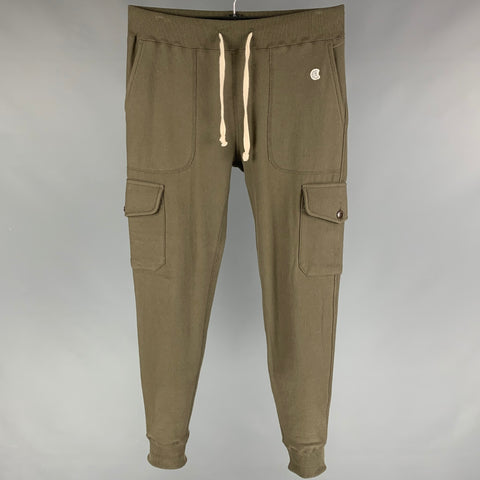 CHAMPION x TODD SNYDER Talla S Pantalones deportivos de algodón verde oliva