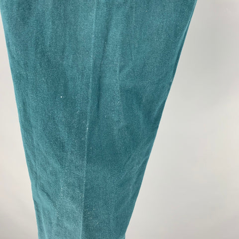 SANTORELLI Size 38 Teal Zip Fly Casual Pants