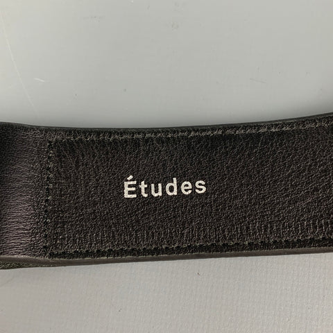ETUDES Size M Black Leather Belt