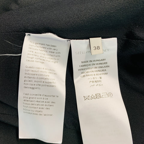 STELLA McCARTNEY Taille 2 Robe dos nu en mélange de viscose noire au-dessus du genou