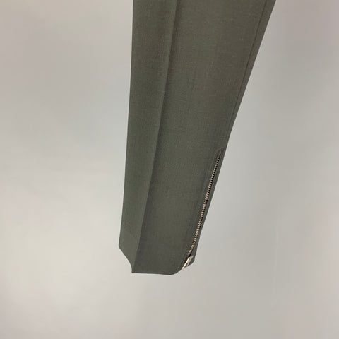 THE KOOPLES Size 30 Green Wool Zip Fly Dress Pants