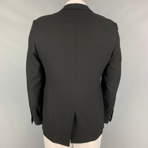 SANDRO Size 42 Black Wool Peak Lapel Sport Coat