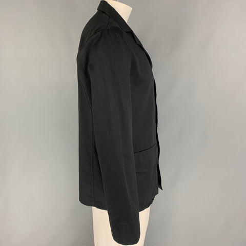 HAKUI Size L Black Cotton Polyester Jacket