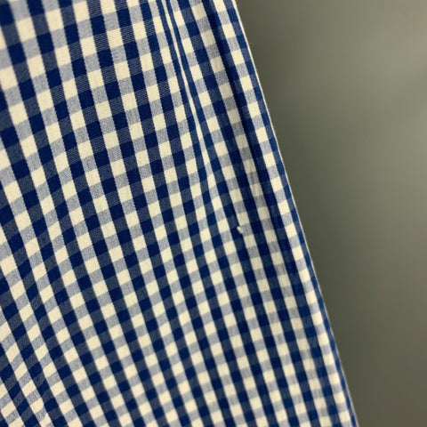 PAUL SMITH Size M Blue White Gingham Cotton Elastane Long Sleeve Shirt