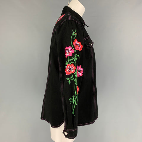 BOB MACKIE Taille S Veste en coton multicolore noir
