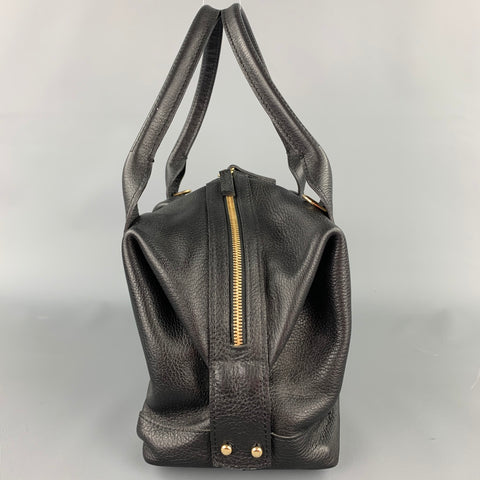 JOANNA MAXHAM Black Textured Leather Top Handles Handbag