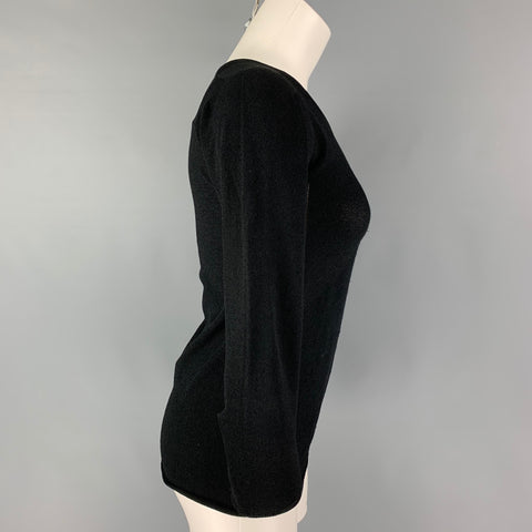 CHANEL Size M Black 3/4 Sleeves Pullover
