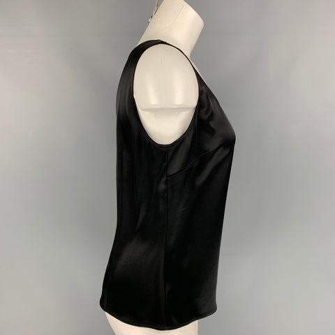 CALLE. JOHN CAVIAR Talla S Blusa sin mangas de mezcla de triacetato negra