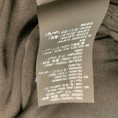 SAINT LAURENT Mono sin mangas de mezcla de lana negro talla 2