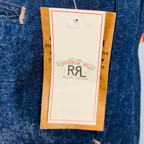 RRL by RALPH LAUREN Size 36 Indigo Cotton Linen Button Fly Casual Pants
