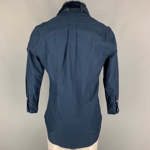 Vintage GITMAN BROS Size M Navy Cotton One Pocket Long Sleeve Shirt