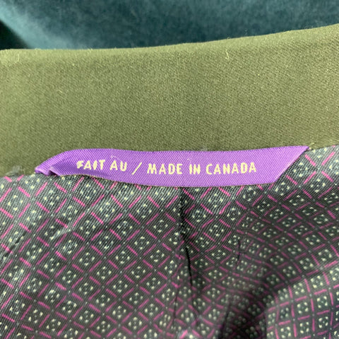 TED BAKER Size 40 Navy Black Velvet Shawl Collar Sport Coat