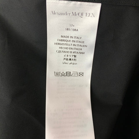 ALEXANDER MCQUEEN Size XL Black & Red Cotton Long Sleeve Shirt