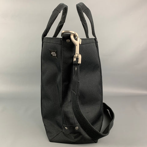 JACK SPADE Black Canvas Rectangle Tote Bag