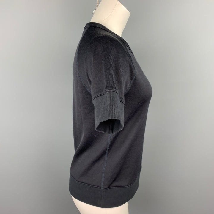 JAMES PERSE Size S Charcoal Cotton Blend Crew-Neck Short Sleeve T-shirt