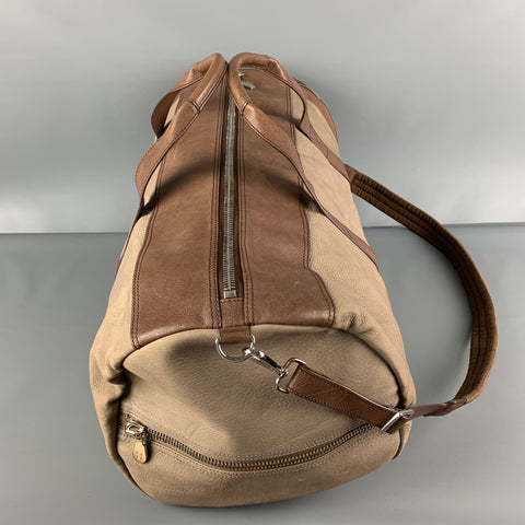 BRUNELLO CUCINELLI Bolsos de viaje de cuero marrón topo