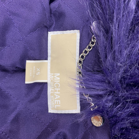 MICHAEL by MICHAEL KORS Taille XS Manteau texturé modacrylique violet