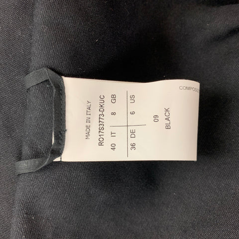 RICK OWENS WALRUS S/S 17 Taille 6 Noir Tissus Mélangés Soie Giacca Heron Veste