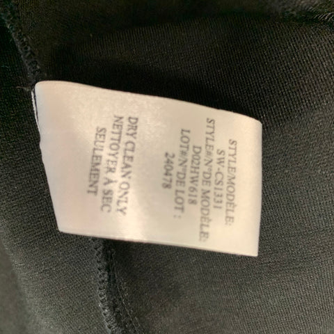 HELMUT LANG Size M Black Polyester Drapey Dress