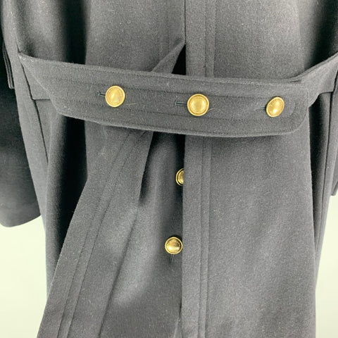 BURBERRY PRORSUM Size M/L Oversized Navy Blue Wool Double Breasted Coat