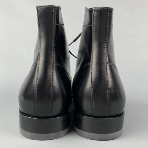 HARRYS OF LONDON Guy Taille 7 Bottines à Bout Cap en Cuir Verni Noir