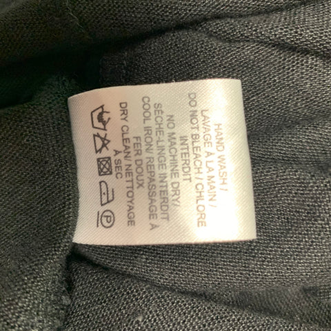 IRO Marvina Taille S T-shirt à manches longues en lin vieilli noir