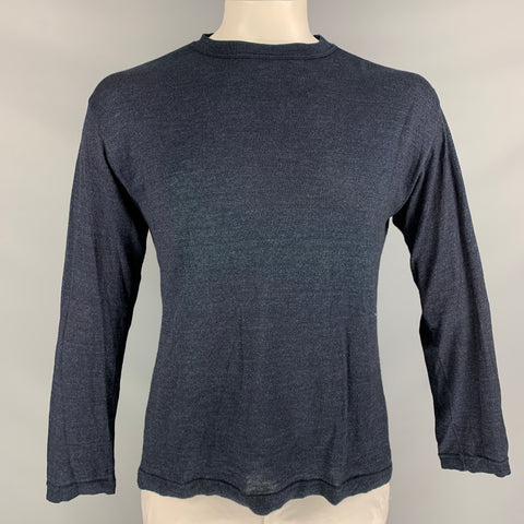 45rpm Size XL Navy Knitted Cotton Crew-Neck Pullover