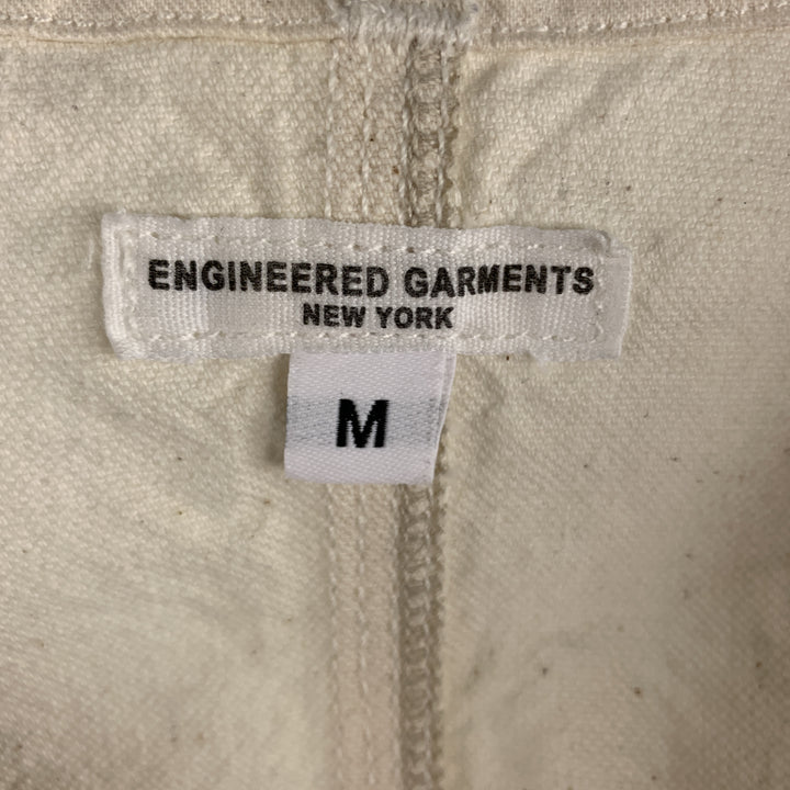 ENGINEERED GARMENTS M Off White Solid Cotton Vest