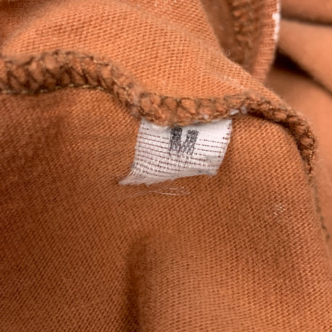 MARTIN MARGIELA Size S Brown White Print Cotton V-Neck T-shirt