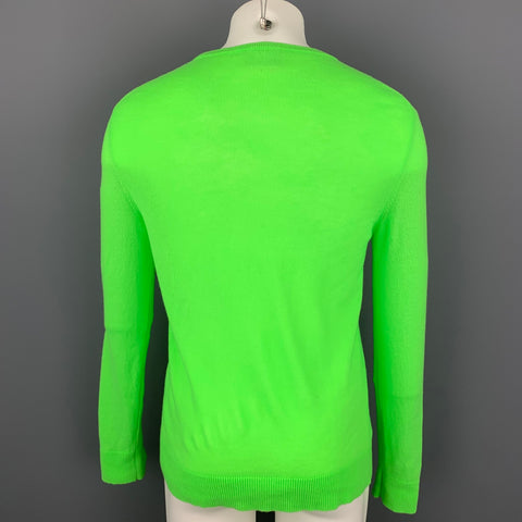 NICK WOOSTER x PAUL SHARK Size M Green Cashmere / Nylon Crew-Neck Pullover
