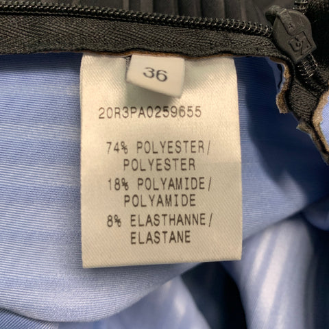 MUGLER Taille 4 Short à ceinture élastique en mélange de polyester noir