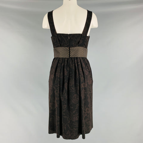 ETRO Robe sans manches plissée marron taille 6