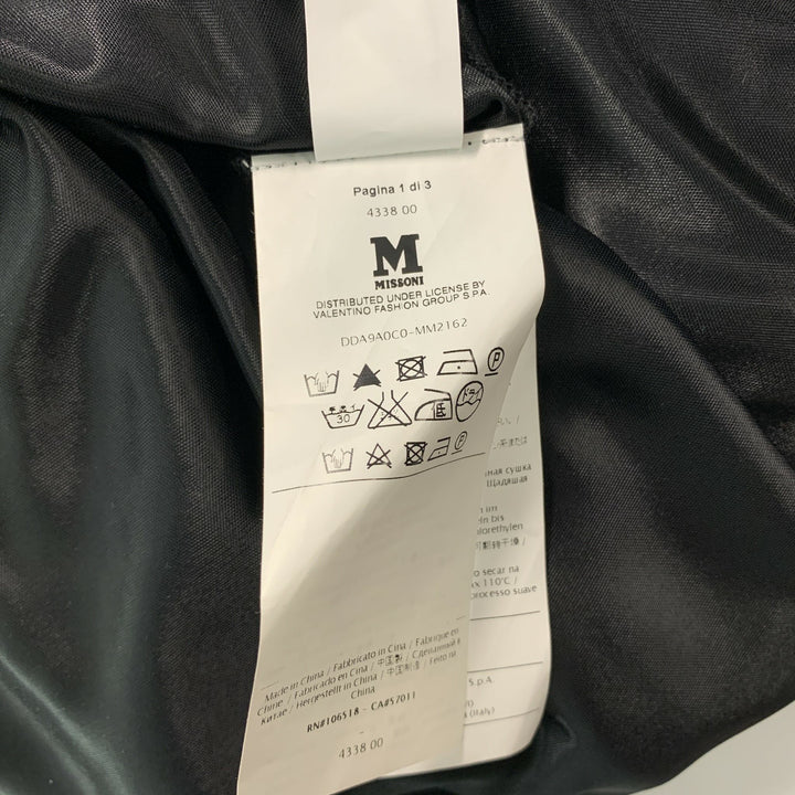 M MISSONI Size 8 Black Wool Blend Knitted Dress