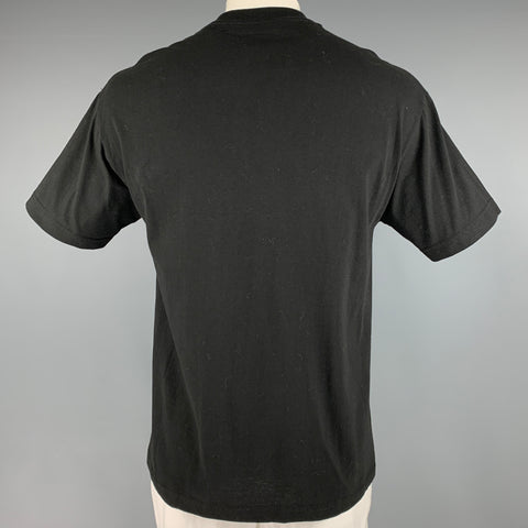 PLEASURES Taille XL T-shirt à col rond en coton graphique noir