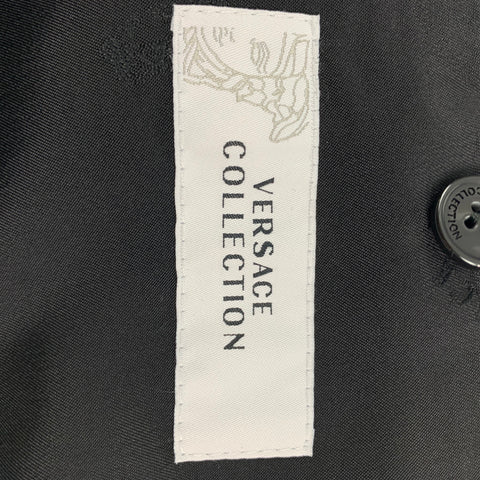 VERSACE COLLECTION Size 42 Black Polyamide Notch Lapel Sport Coat